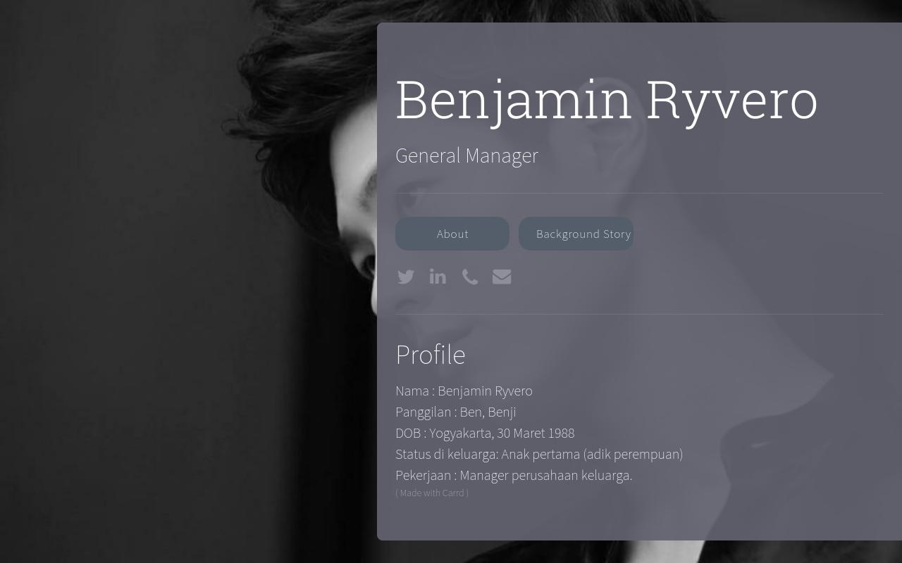 Carrd profile picture for @benjamins
